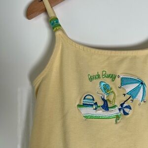 Gymboree Yellow Casual Dress with Beach Theme Y2K Girls Size 4